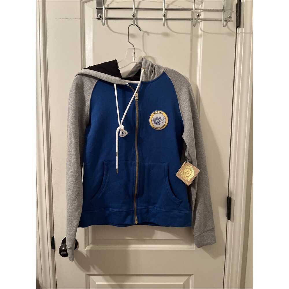 Widener University Women's Raglan Full Zip Sweat Hoodie Multi-Color